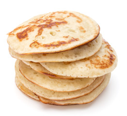 Pancakes  stack on white background