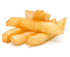 French Fried Potatoes isolated on white background