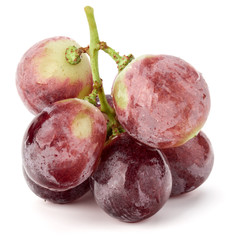 Red grape berry bunch isolated on white background cutout