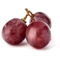 Red grape berry bunch isolated on white background cutout