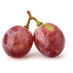 Red grape berry bunch isolated on white background cutout