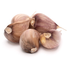 garlic cloves isolated on white background cutout