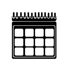 calendar Vector calendar icon silhouette rounded corner design  isolated white backgoround
