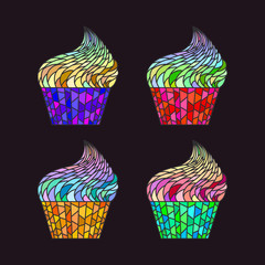 Colorful muffins
