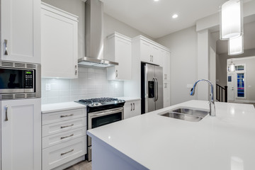 Interior design of a modern kitchen.
