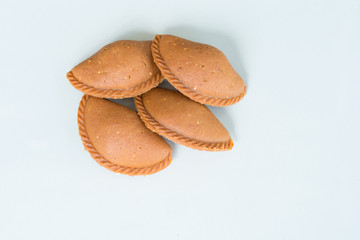 snack for dog on white background