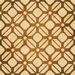 Retro brown watercolor texture grunge seamless background polygon check geometry cross frame