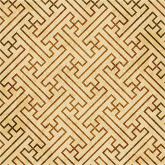Retro brown watercolor texture grunge seamless background oriental Chinese geometry spiral tracery