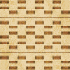Retro brown watercolor texture grunge seamless background check cross geometry square line