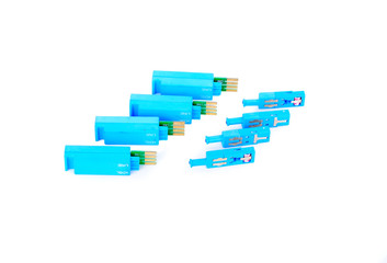 telephone line splitter on white background