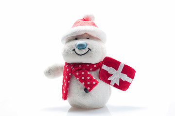 snowman isolated on white background.