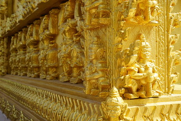 The sculpture is a work of Thai craftsmen. Mostly in temples.