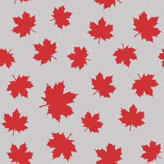 Maple leaves seamless pattern