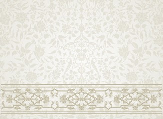 wedding card design, paisley floral pattern , India