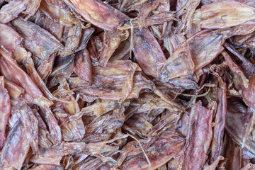 dried fish in the market