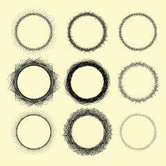 Set of circular frames