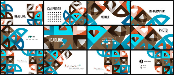 Business presentation geometric template