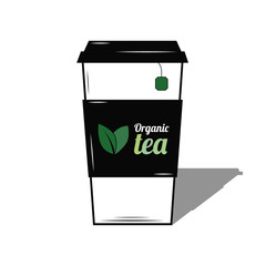 Cup of organic tea take away