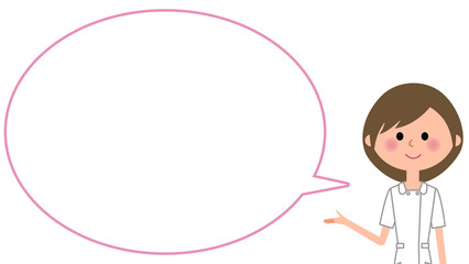 説明する看護師　ふきだし