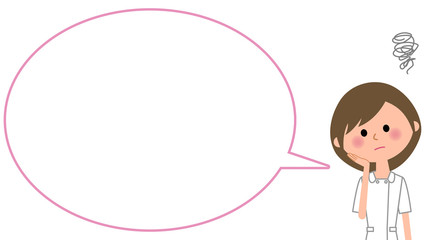 困る看護師　ふきだし