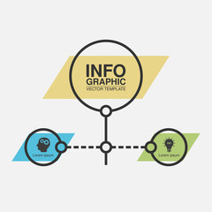 Vector infographic template for diagram, graph, presentation, chart, business concept with 2 options.