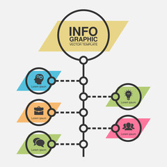 Vector infographic template for diagram, graph, presentation, chart, business concept with 5 options.