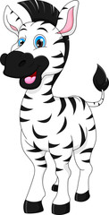 Obraz premium cute zebra cartoon