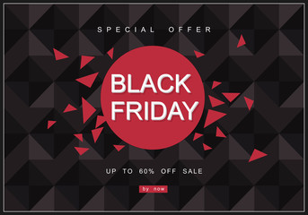 Black Friday, Big Sale, creative template on flat design