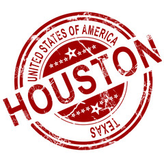 Houston Texas stamp with white background