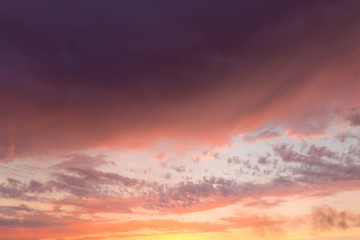 incredible sky at sunset / landscape background of clouds the modal time