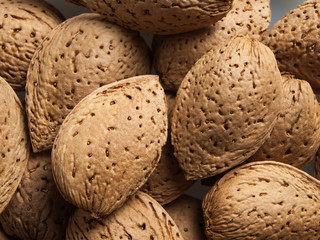 Almonds textured background