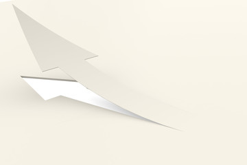 White paper arrow