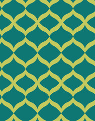 Green seamless pattern. Art Deco
