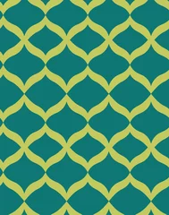 Behang Groen naadloos patroon. Art Deco © lidiia