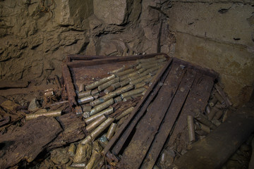 Underground abandoned ore mine shaft tunnel gallery driil core samples