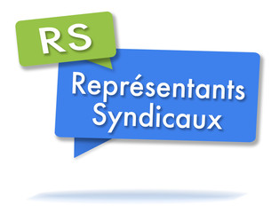 French RS initals in colored bubbles