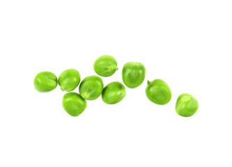 Green peas isolated on a white background