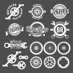 Set of bicycle badges