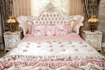 Luxury bedroom with vintage furniture