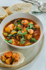 Mediterranean prawn stew