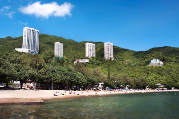 Deep Water Bay beach during summer, Hong Kong