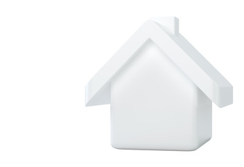 House icon on white background. 3d rendering for web.