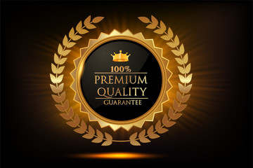 Premium quality label. Vector.