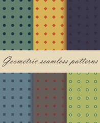 Six Geometric Seamless Patterns. Vintage Patterns