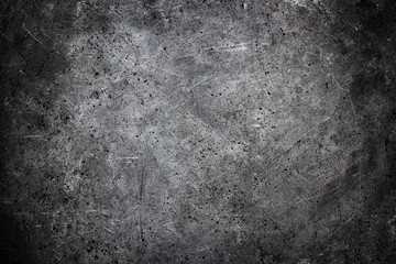 Metal plate silvery as a background, worn aluminum texture - obrazy, fototapety, plakaty