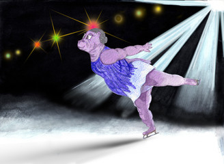 Hippopotamus is a skater.