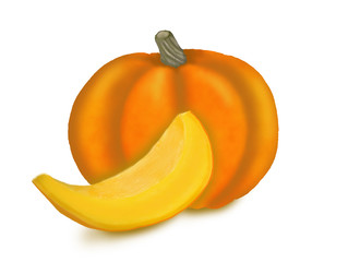 ripe vegetables. Raster illustration.