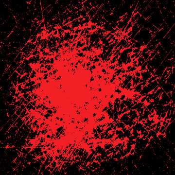 blood stain for Halloween on black background. red watercolor paint banner. black and red grunge texture. abstract vector illustration.