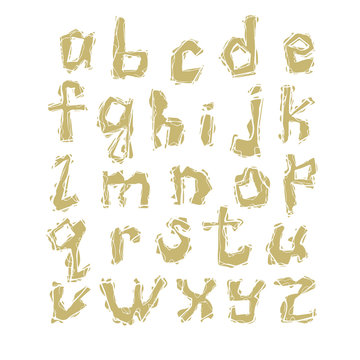 vector letters of latin alphabet