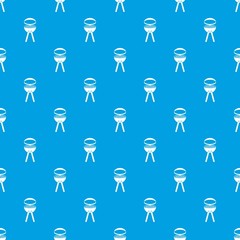 Fototapeta premium Barbecue grill pattern seamless blue